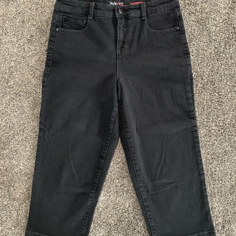 Style&co. Black Denim Capri Jeans